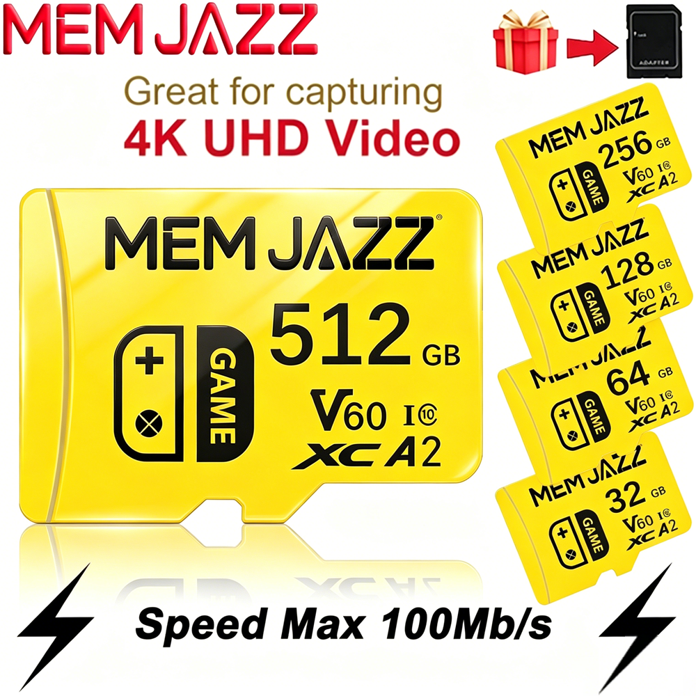 Original Memory Card SD Card 128GB 512GB Micro TF SD U3 V30 A2 High Speed Best Seller For Nintendo Switch Game Storage Fast Load