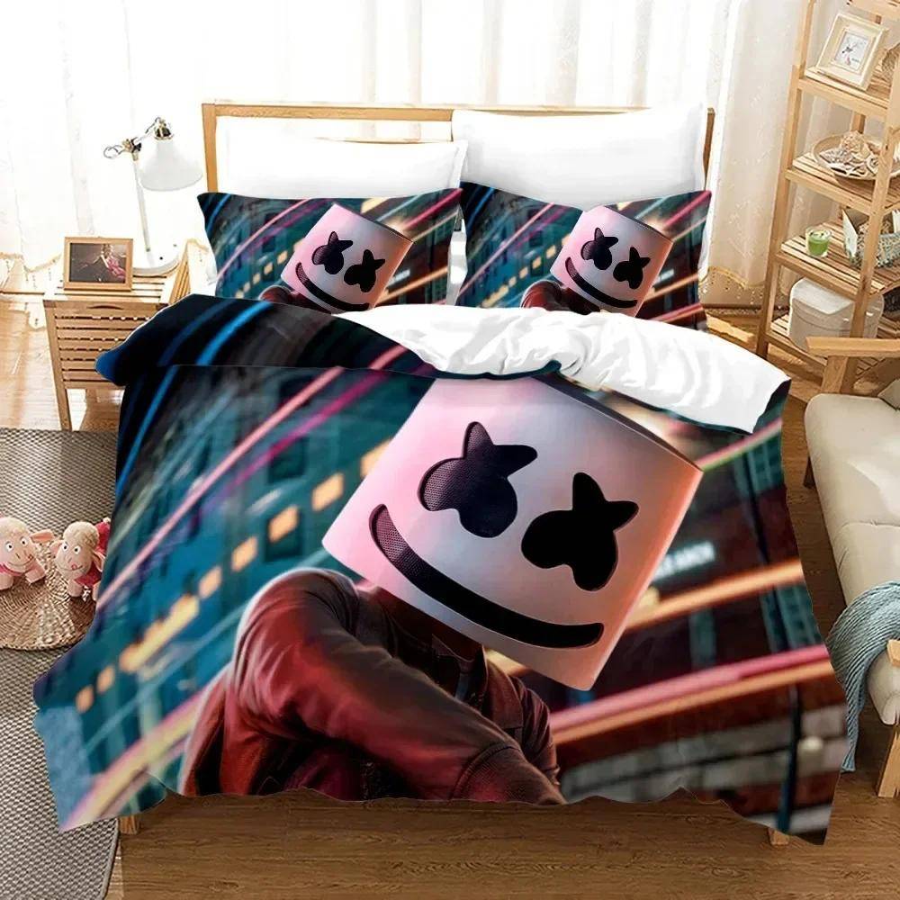New Single-sided Printed Series DJ Digital Printing Duvet Cover Bedding Set Comfortable Breathable Sheet Comforter Bed Set 70x133cm 2pcs