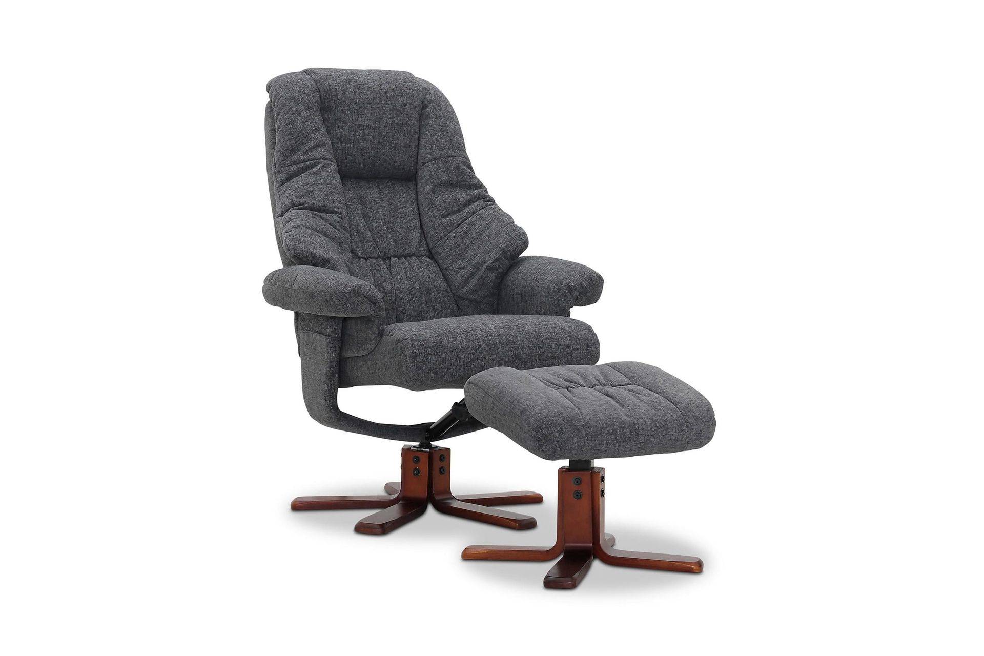 Scandinavian Choice Comfy Fåtölj med Snurr Tyg - Grå Biofåtölj & reclinerfåtölj