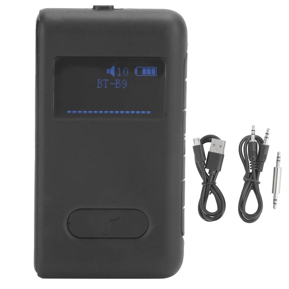 Bluetooth-sender/modtager 5.0 til bil- og hjemmesystemer Håndfri opkaldsfunktion OLED-skærm med støjreduktion Lang batterilevetid Stik og stik