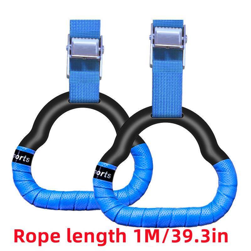 Gymnastikringar Fitness Hem Barns Räckhävstång Inomhus Vuxen Pull Up Handledsband Stretchning Träning Träningsutrustning blå