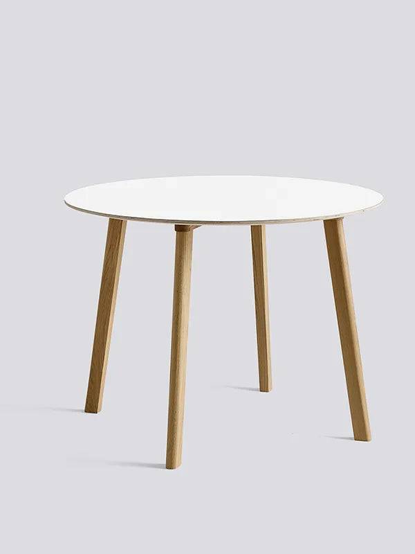 CPH Deux 220 Bord fra Hay Ø 98 x H73 cm / Pearl white laminat / Matlakeret eg - Jacobsen Plus