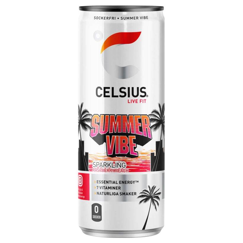 Celsius 355 Ml Summer Vibe - Raspberry Peach
