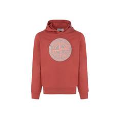 STONE ISLAND JUNIOR KIDS COMPASS PULLOVER HOODIE Size: 8, colour: RED