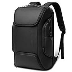 BANGE Smart ryggsäck för affärsresor med plats för 15,6-tums laptop, ryggsäck för pendlare, handbagage för män och kvinnor, Svart, Large, Laptop ryggsäck