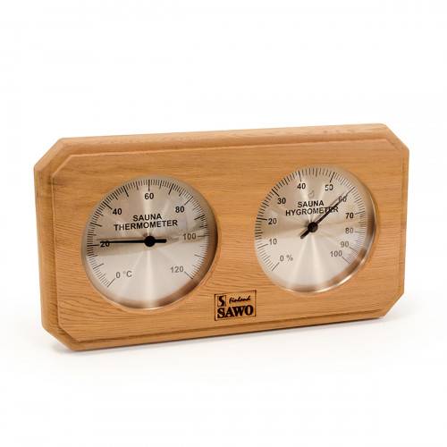 SAWO Sauna Termometer - Hygrometer 221 -THD Cedertræ