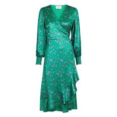 Neo Noir Eva Floral Satin Kjole Green - 36