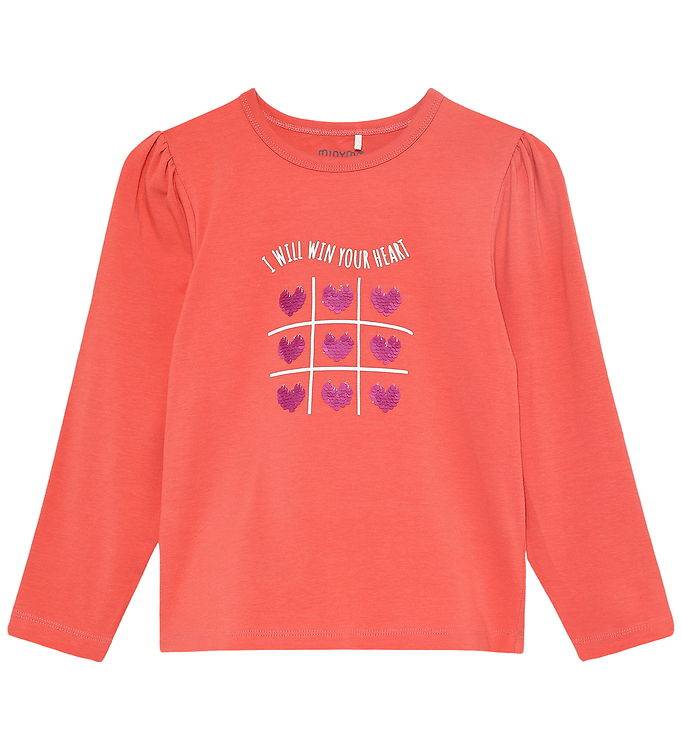 Minymo Bluse - Spiced Coral - Minymo - 9 år (134) - Bluse