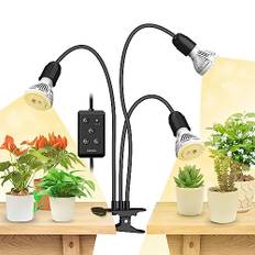SANSI 30W LED växtlampa för inomhusväxter, full spektrum odling med 4/8/12 H automatisk timer (E27 växter)