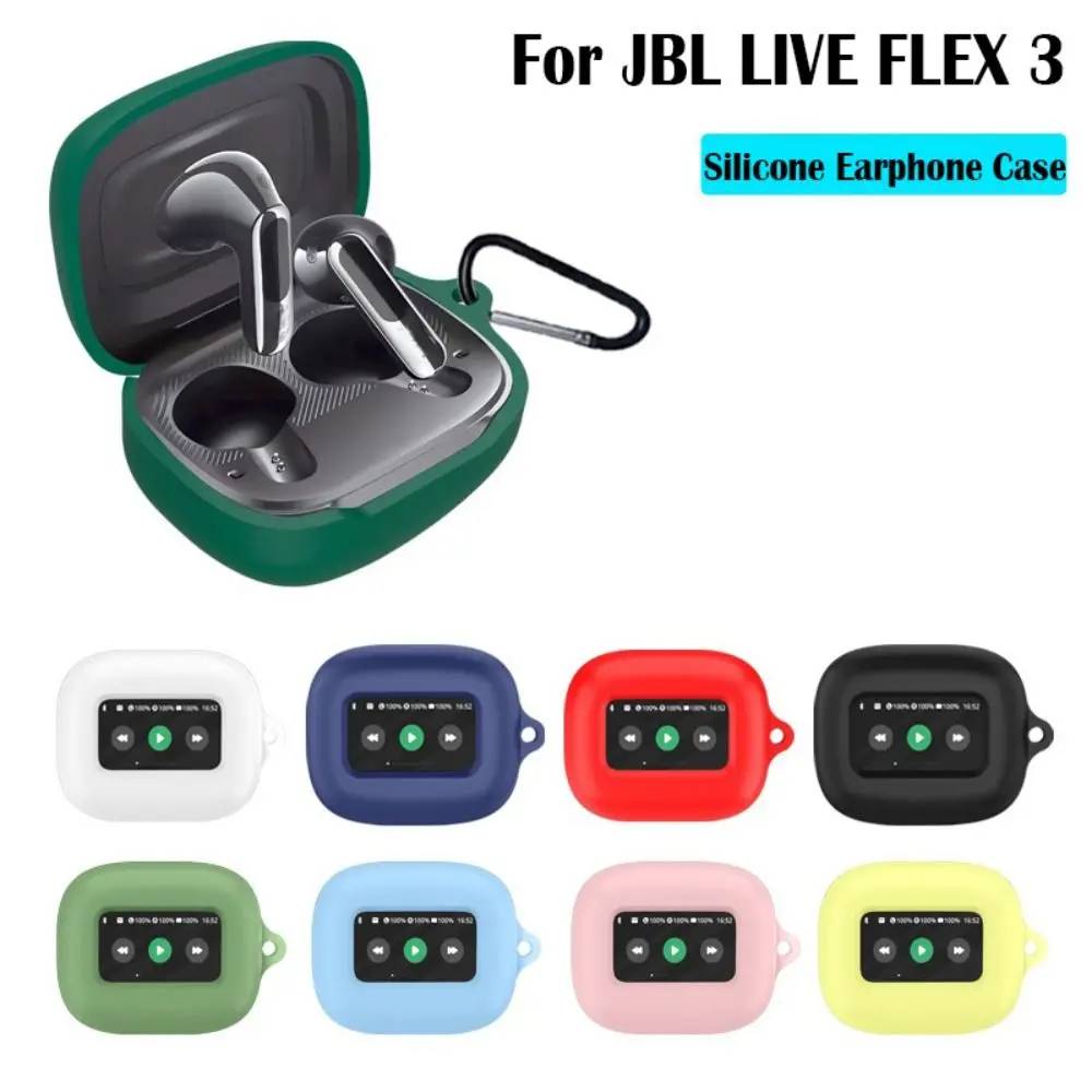 2024 Silicone Earphone Case Anti Drop Dustproof Earbuds Accessories Washable Shockproof Charging Box Sleeve for JBL Live Flex 3