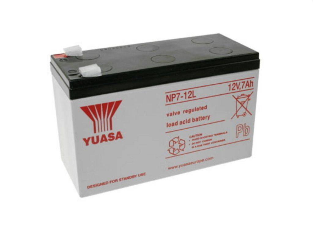 Yuasa 12V 7Ah (AGM) batteri 151 x 65 x 94 breda stift