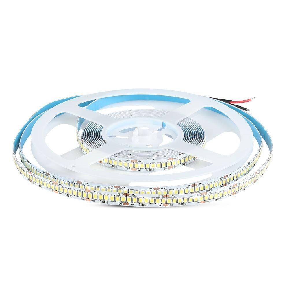 V-Tac 17W/m LED-strips - 5m, 150lm/W, IP20, 24V, 238 LED pr. meter, RA80