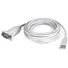 TRENDnet USB till seriell adapter, TU-S910, 3 m (10 fot), USB till RS-232 seriell omvandlare, Windows och Mac-kompatibel, vit