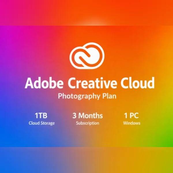 Adobe Creative Cloud Photography Plan - 1TB Cloudstorage Subscription (3 Months / 1 PC) key - GLOBAL.