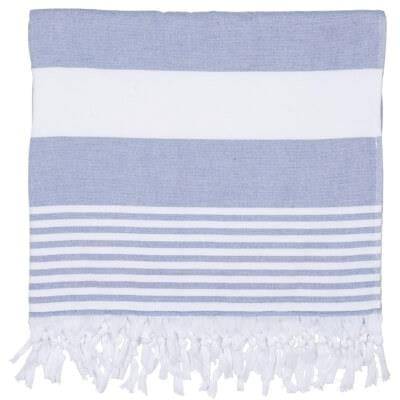 Sea Ranch Beach Towel - Blå/Hvid - 180*93 cm