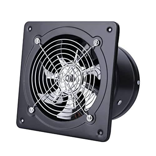 Frånluftsfläkt Ø 200 mm, 20,3 tums rörfläkt, väggfläkt, fläkt, badrumsfläkt, industrifläkt, frånluft, energiförbrukning, tyst drift för ventilation i badrum, kök, toalett (svart)