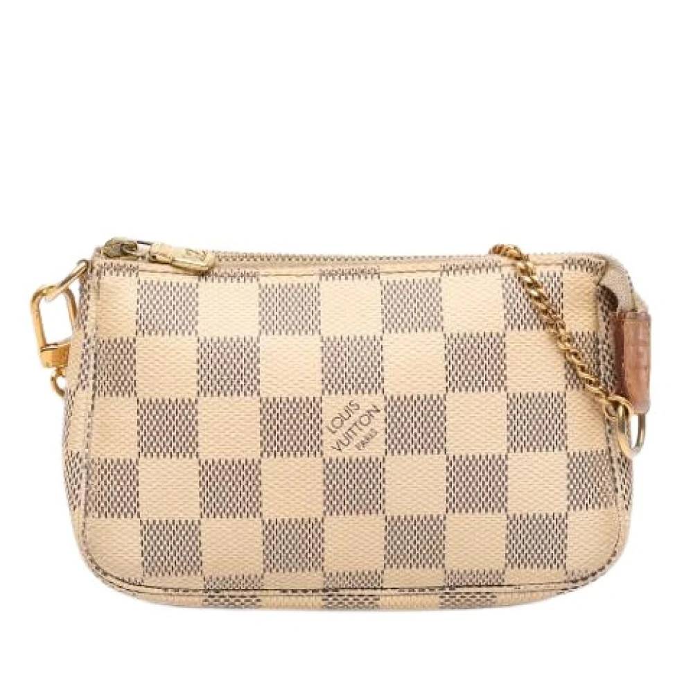 Louis Vuitton Vintage Pre-owned Mini Pochette Accessoires - Vintage - Dame - Beige - ONE SIZE -