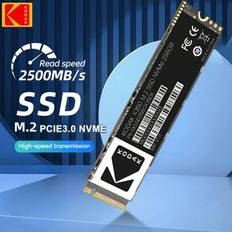 Kodak M2 SSD 2TB NVME M.2 2280 PCIe3.0x4 Intern SSD-disk 256GB 512GB 1TB Gen3 Höghastighetshårddisk För Bärbar Dator Stationär Spel - Svart