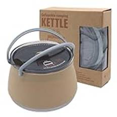 Foldable Kettle, Kettle Camping, Foldable Travel Kettle, Portable Travel Kettle, Convenient Storage, Compact And Portable Kettle Design For Camping, Hiking, And On-the- Hot Beverages