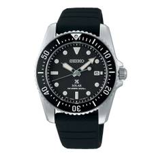 Seiko Prospex Compact Scuba Solar Black Dial Black Strap Men's Watch SNE573P1