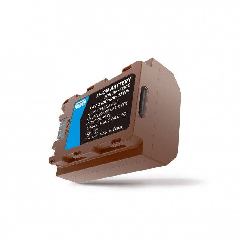 Batteri NP-FZ100 med USB-C motsvarar Sony NP-FZ100