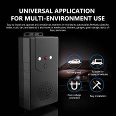 Car Under Hood Animal Repeller Rodent Rat Repellent Mice Repeller Deterrent Device with LED Strobe svart