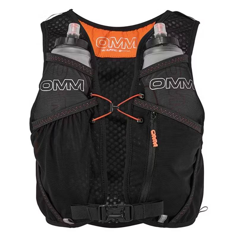 OMM TrailFire Vest + 2 x 350ml Flexi Flask Black: L
