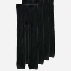 4st flickor i enfärgad vertikal stripe Strumpbyxor, mångsidig, lämplig för dagligt bruk - Svart (6-12M,1-2Y,2-3Y,3-5Y,6-9Y,10-12 år)