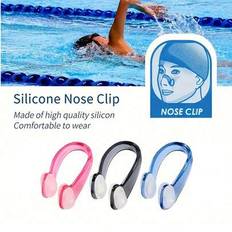 Silicone Nose Clip For Swimming, Anti-Leak Design Nose Clip For Professional Training, Adults,Swimming Auxiliary Equipment Nose Clip- Comfortable And - Multicolor - Black,Pink,Blue