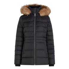 Tommy Hilfiger Tyra Down Jacket With Fur Svart