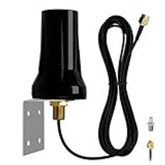 Greatzer 5G LTE 4G antenn utomhus 7DBI rundstrålande signalförstärkare SMA/2 x TS9-antenn 700-6000MHz, GSM/GPRS/2G/3G/4G/5G för 5G LTE router intelligent hem säkerhetsövervakning-3M