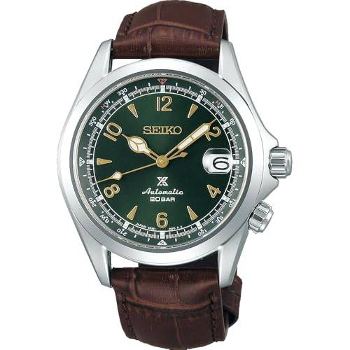 Seiko Alpinist Prospex Automatic Watch Green SPB121J1 Leather Strap