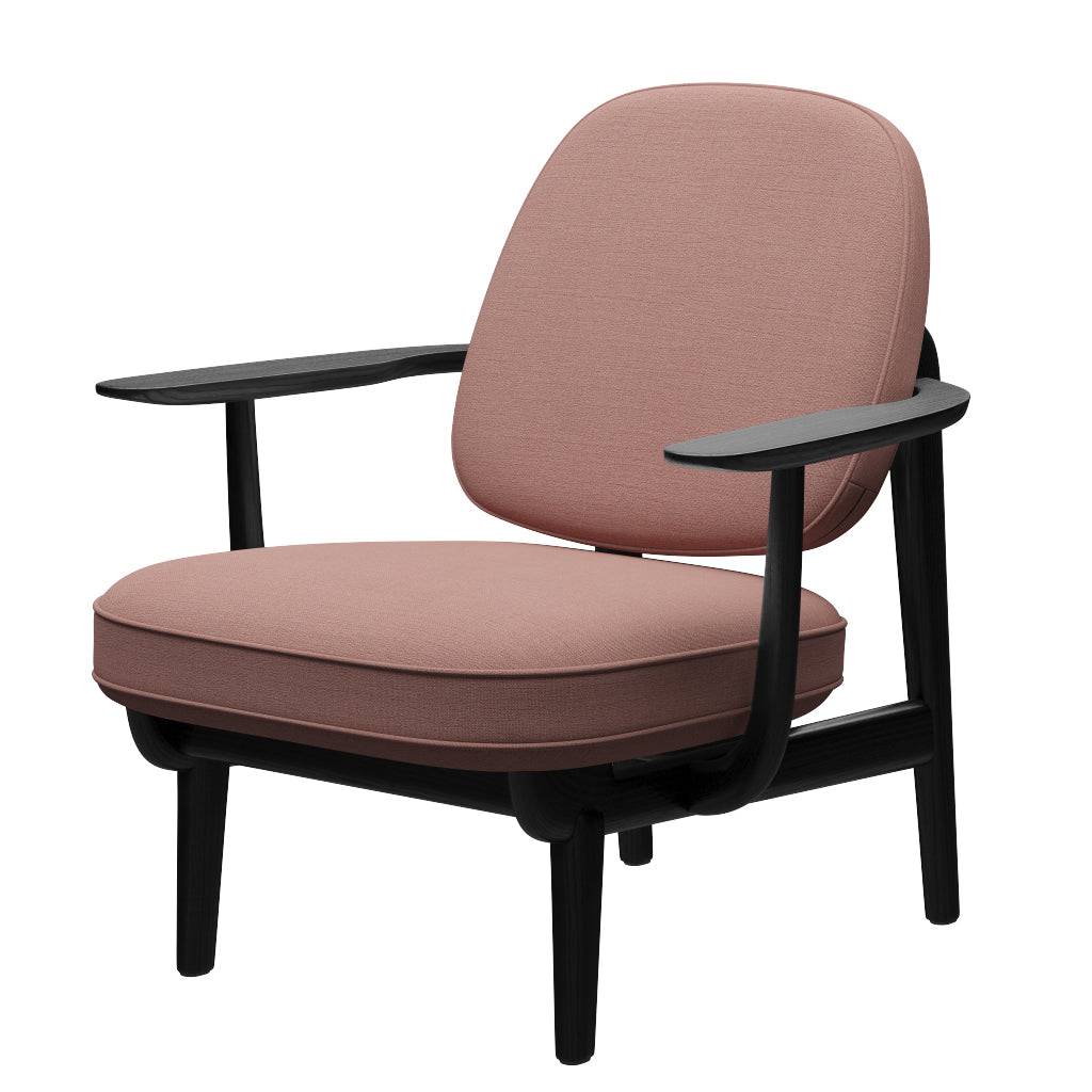 Fred Lænestol, sortfarvet ask fra Fritz Hansen Christianshavn - 1131 Orange/Red - Jacobsen Plus