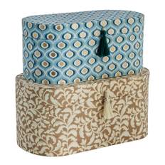 Lene Bjerre - Ellen askset 2-pack 38x20x17,5 cm blå