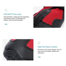 Dog Shoes for Large Dogs Waterproof Dog Booties with Reflective Strip for Hot Pavement Winter Snowy 8# svart