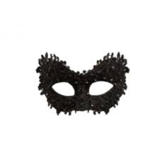 Svart ögonmask med spets