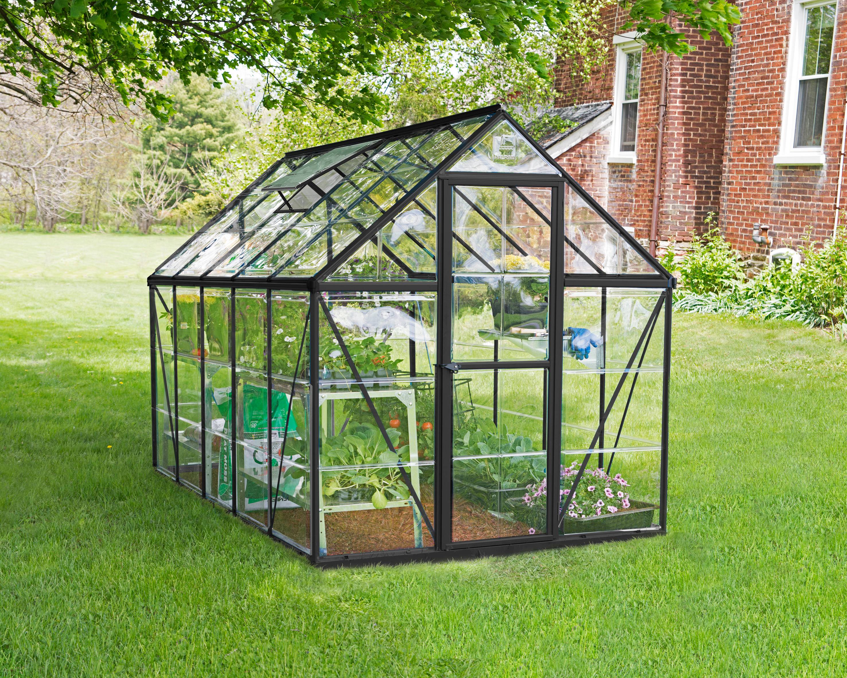 Växthus Harmony 2,3 - 7,9 m² Canopia 3,4 m² Antracitgrå (RAL 7016)