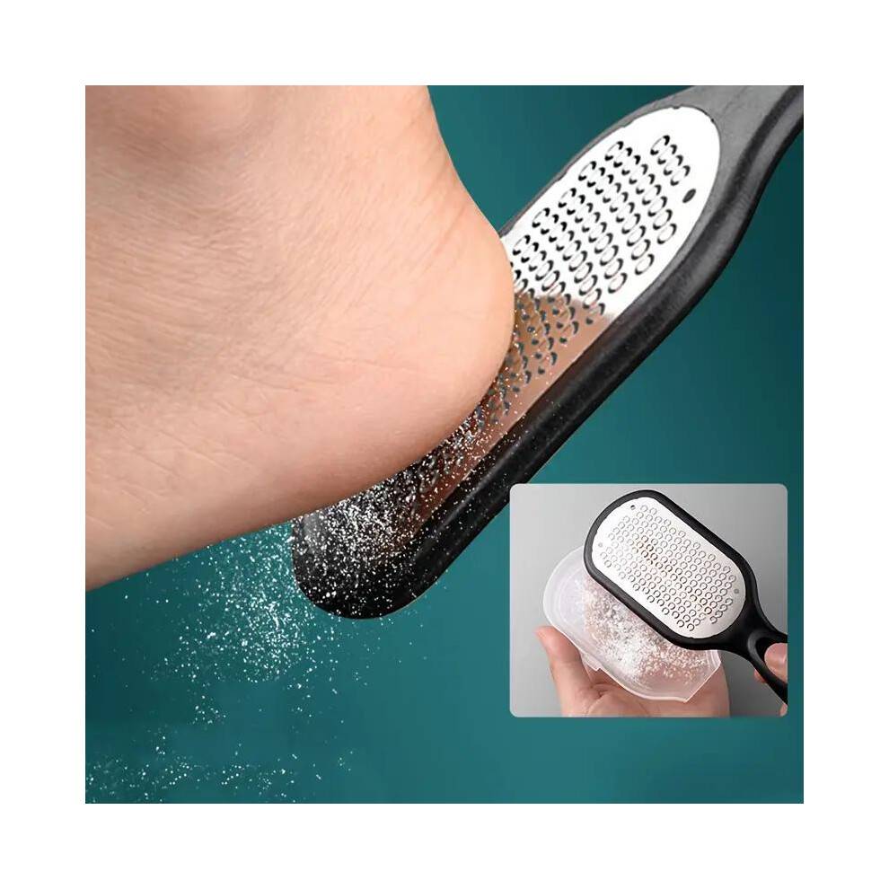 (Schwarz, 1PCS) Professional Pedicure Tool Foot Rasp Callus Remover Dry & Wet Use Foot Scrubber Grey