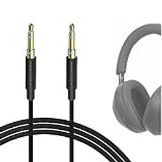 GEEKRIA Ljudkabel i flätad tyg kompatibel med Sony WH-1000XM5 1000XM4 1000XM3 XB910N XB900N WH-CH520 WH-CH720N WH-910N 3,5 mm (4 fot/1,2 m) extra ersättningskabel