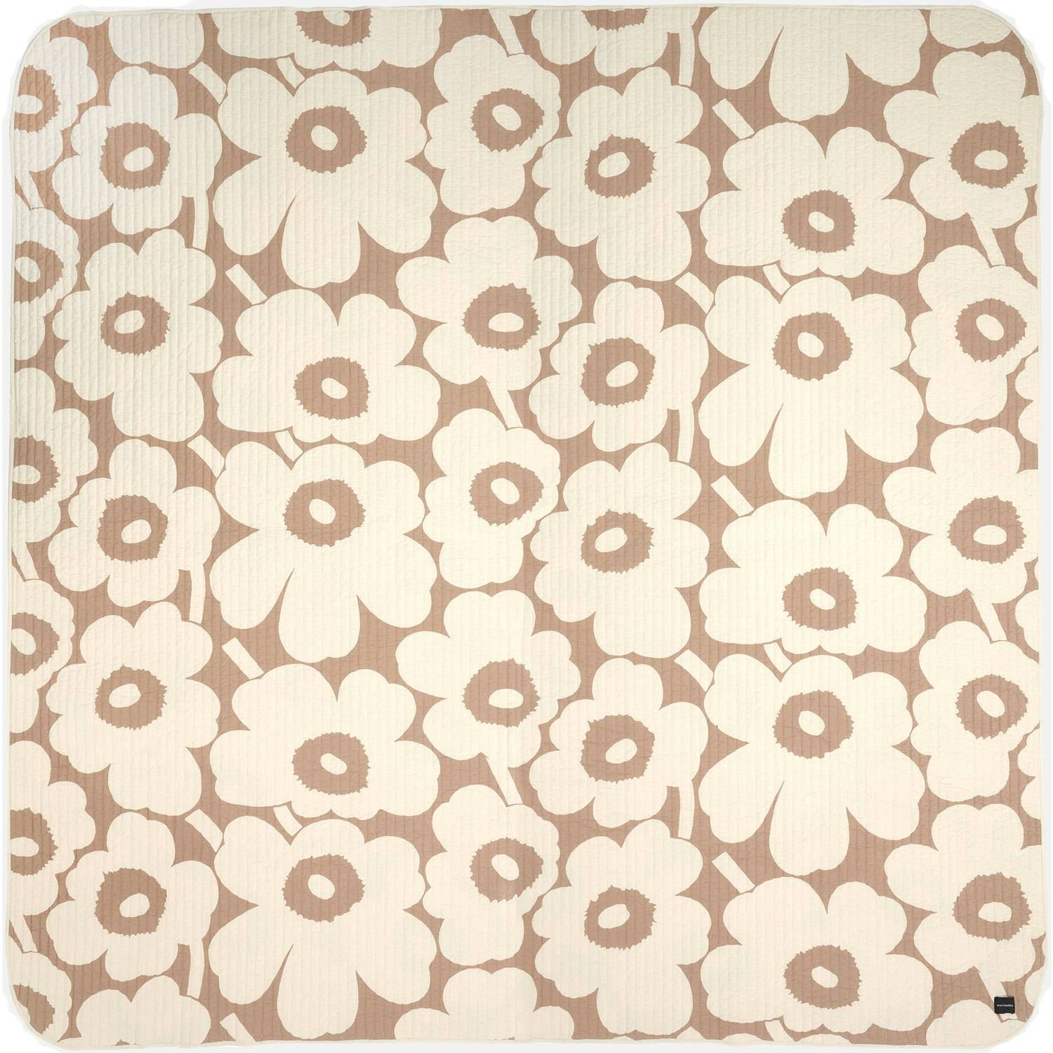 Marimekko Unikko Sengetæppe 260x260 Cm Offwhite/hør - Sengetæpper Bomuld Off-White - 074818-810