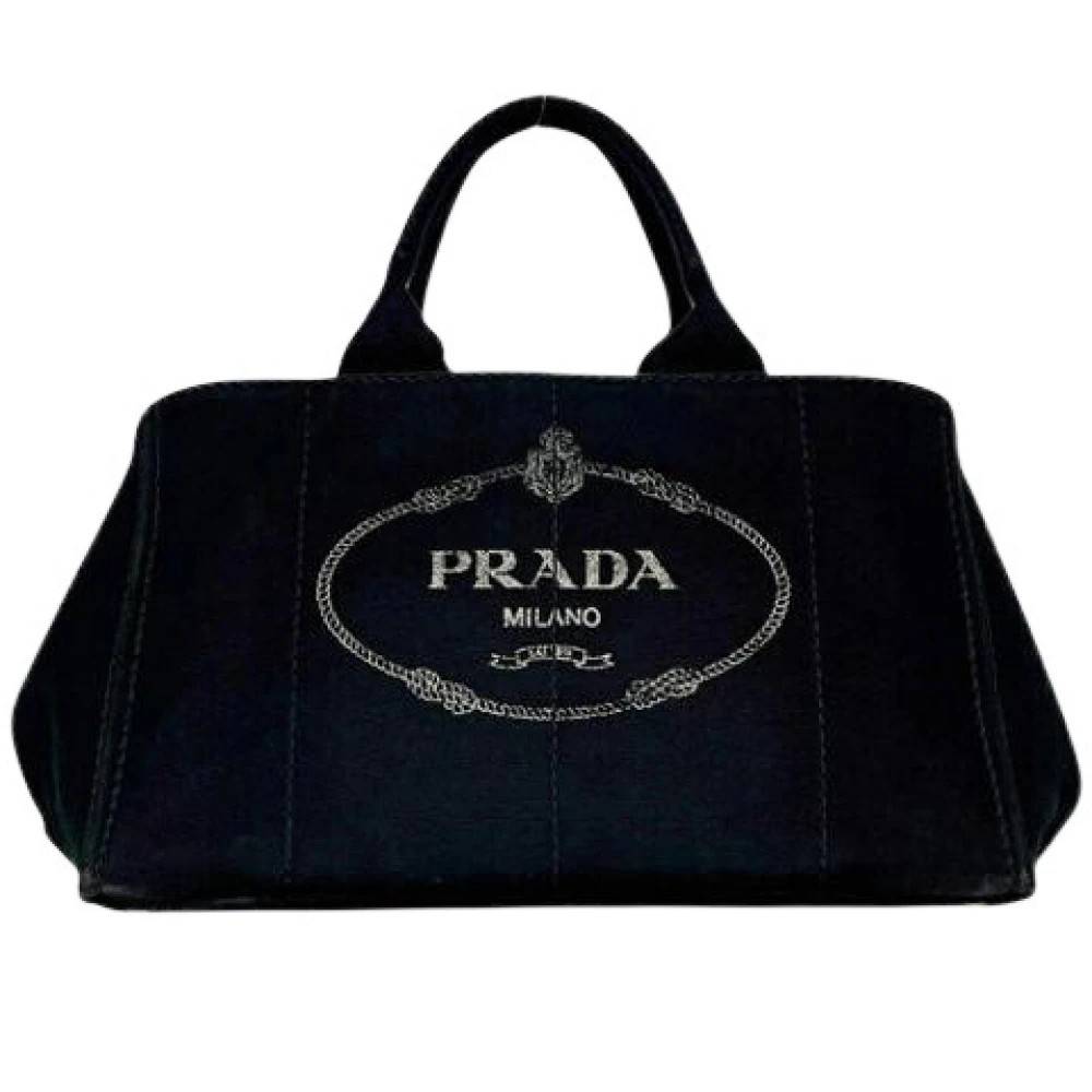 Prada Vintage Pre-owned Canvas prada-tasker - Vintage - Dame - Sort - ONE SIZE -