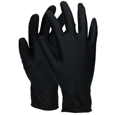 Skyddshandskar Nitril puderfri svart 200 st (Storlek: L) (L)