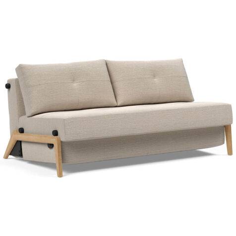 Cubed 02 Wood bäddsoffa 160 cm - Färgval/Beige/Grå/Mörkblå/Röd