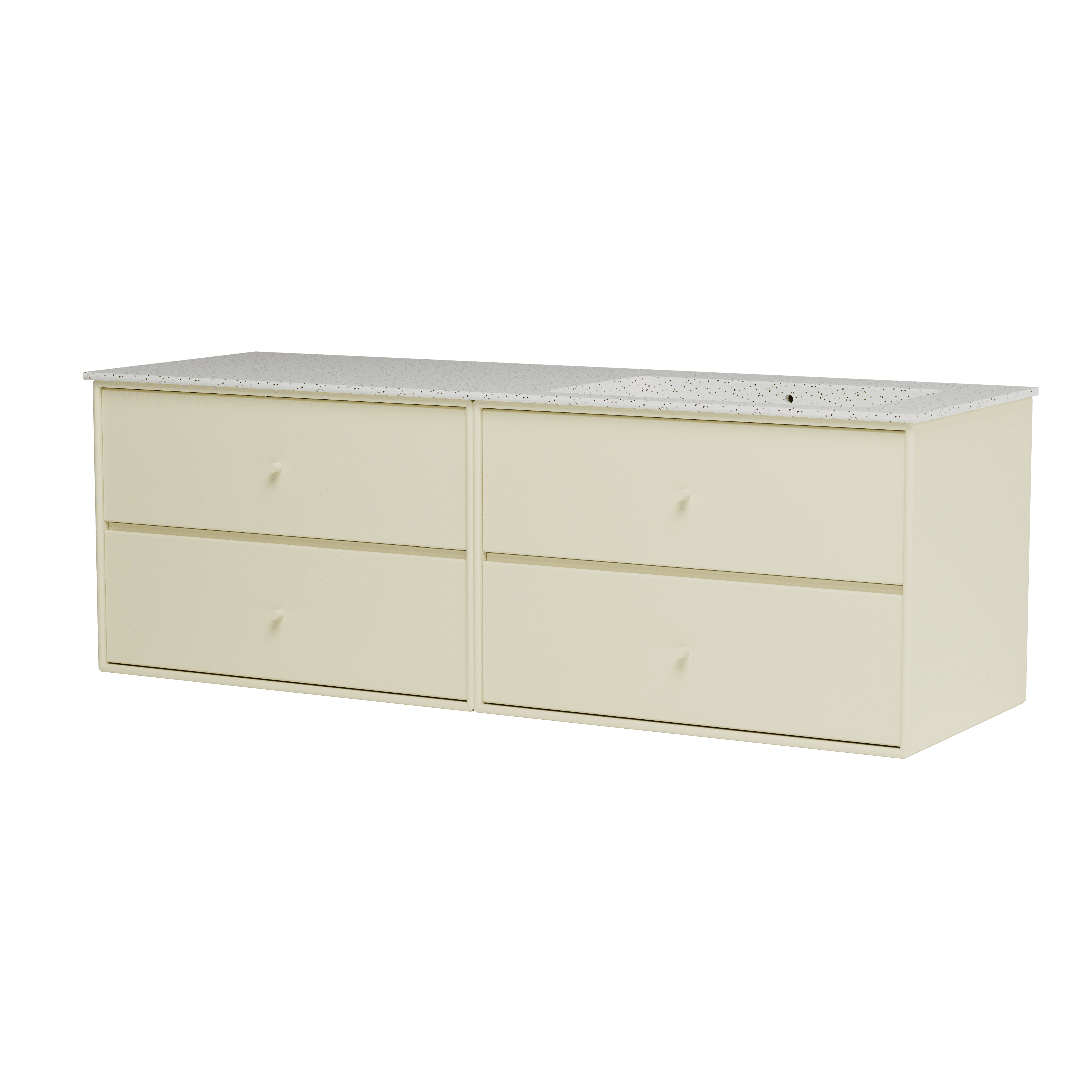 Montana Basin SU2402 – badmodul med vask, 141 cm Vanilla - Jacobsen Plus