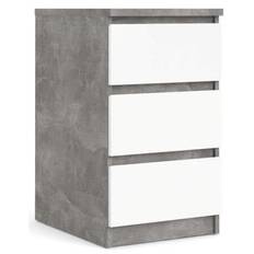 Nibe 40 cm smal kommode i beton look med 3 skuffer.