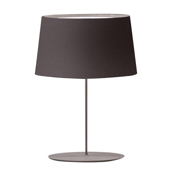 Warm Bordlampe Aluminiums Skærm Mat Brun
