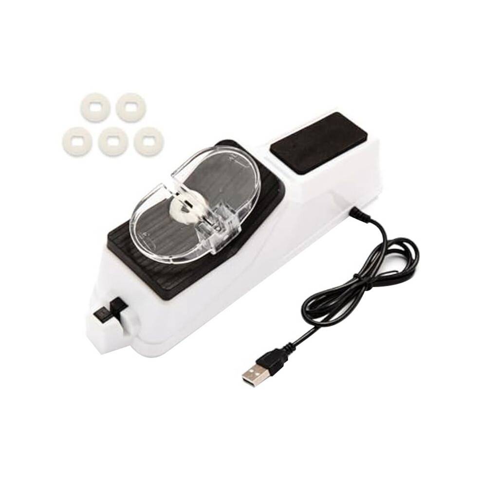 Electric Knife Sharpener,Knife Sharpener Tool,USB Sided Knife Sharpener for Quick Sharpening&Polishing with 5 Grindstone