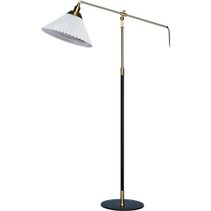 Le klint gulvlampe model 349 sort/messing inkl skærm 12-21pa e27