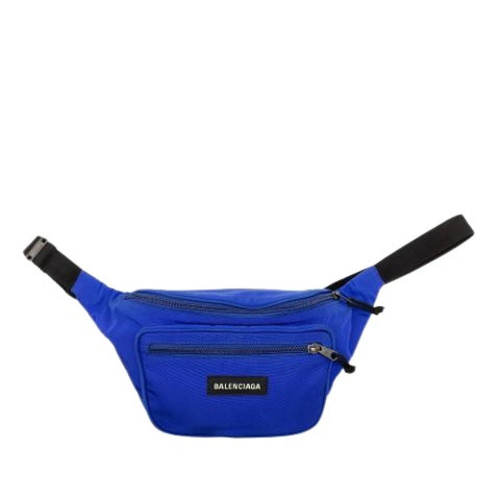 Balenciaga Vintage Pre-owned Explorer Bumbag - Vintage - Dame - Blå - ONE SIZE - Uld