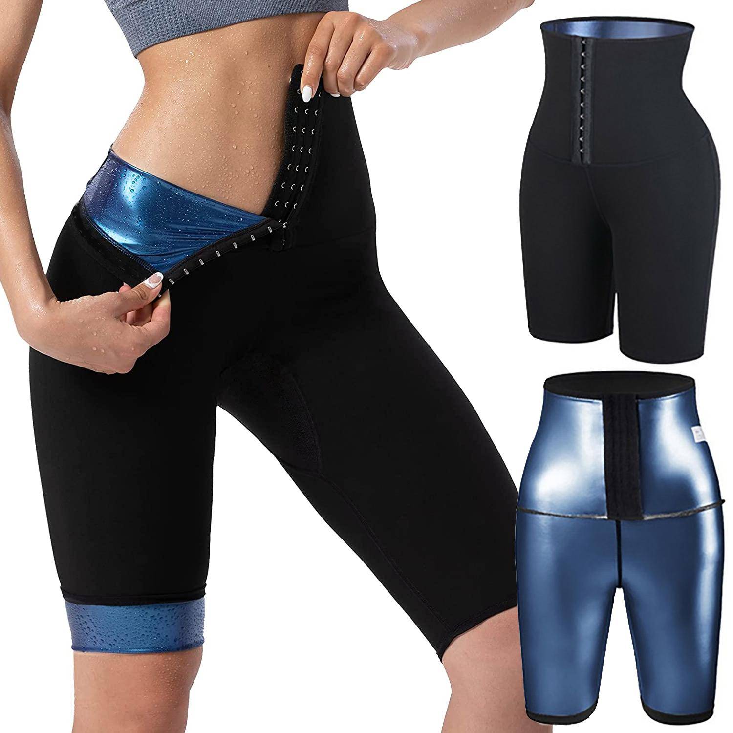 Damer Magekontrollshorts Höga i midjan Termokompression Slankande Leggings Yogabyxor Kroppsformare cm grå färg/svart